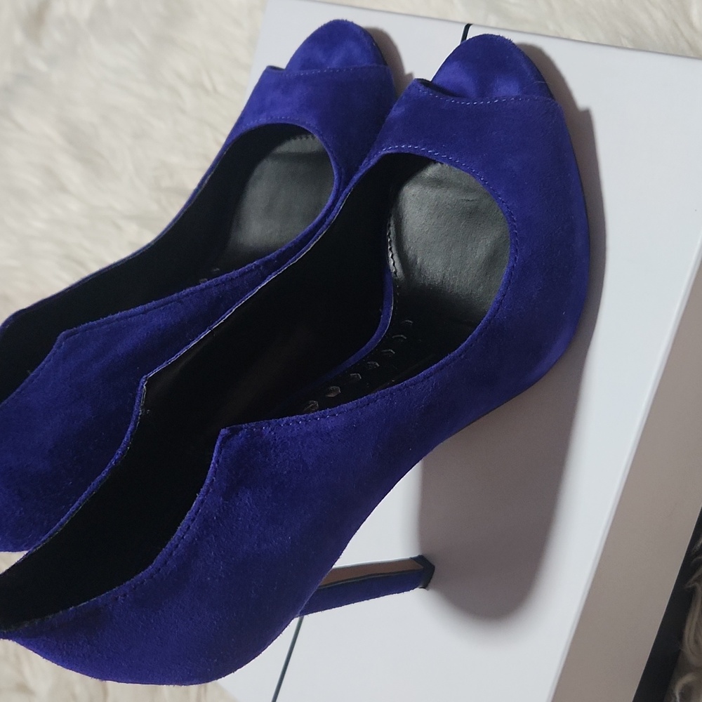 Dolce Vita Isabel Blue Suede Heels- 6